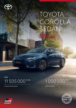 Toyota katalógus, Szolnok | Toyota Corolla Sedan | 2025-04-02T00:00:00.000Z - 2026-04-02T00:00:00.000Z