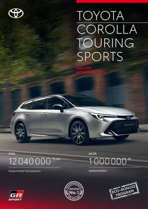 Toyota katalógus, Szolnok | Toyota Corolla TS | 2025-04-03T00:00:00.000Z - 2026-04-03T00:00:00.000Z