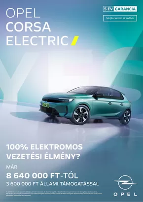 Opel katalógus, Budakalász | Opel Corsa Electric | 2025-04-10T00:00:00.000Z - 2026-04-10T00:00:00.000Z