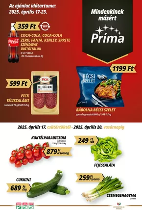 Príma katalógus, Budapest | Április 17-23 | 2025-04-17T00:00:00.000Z - 2025-04-23T00:00:00.000Z