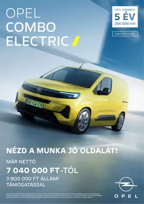 Opel katalógus, Budakalász | Opel Combo Electric | 2025-04-17T00:00:00.000Z - 2026-04-17T00:00:00.000Z