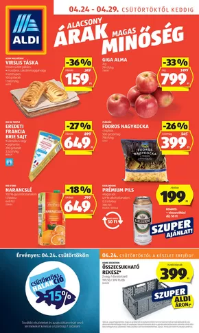 Aldi katalógus, Kiskunmajsa | Következő heti ALDI akciós újság | 2025-04-24T00:00:00.000Z - 2025-04-29T00:00:00.000Z