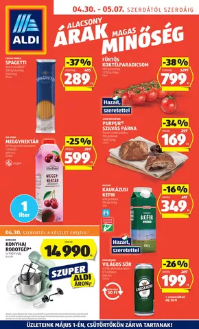 Aldi katalógus, Kalocsa | Következő heti ALDI akciós újság | 2025-04-30T00:00:00.000Z - 2025-05-07T00:00:00.000Z