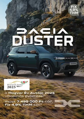 Dacia katalógus, Budakalász | Dacia Duster | 2025-01-01T00:00:00.000Z - 2025-12-31T00:00:00.000Z