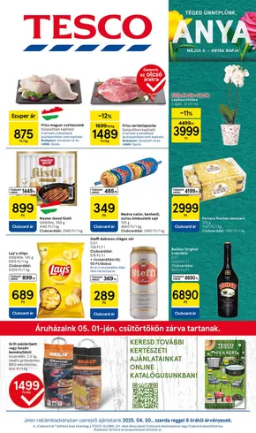 Tesco katalógus, Jászberény | Csúcsajánlatok és kedvezmények | 2025-04-30T00:00:00.000Z - 2025-05-07T00:00:00.000Z