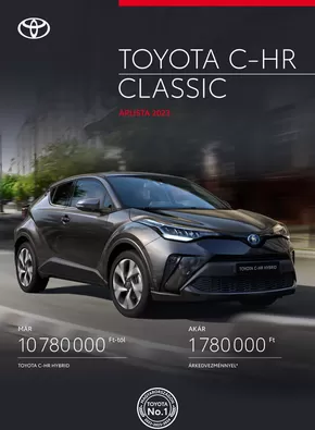 Toyota katalógus | arlista C HR 2022 | 2025-05-09T00:00:00.000Z - 2026-05-09T00:00:00.000Z