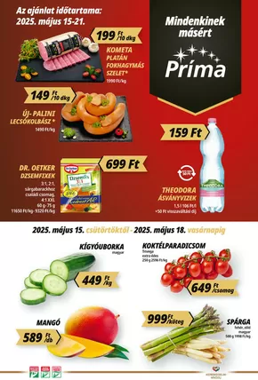 Príma katalógus, Dunakeszi | Május 15-21 | 2025-05-15T00:00:00.000Z - 2025-05-21T00:00:00.000Z