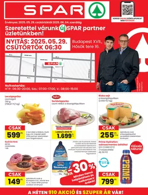 Spar katalógus, Budapest | Vonzó különleges ajánlatok mindenki számára | 2025-05-29T00:00:00.000Z - 2025-06-04T00:00:00.000Z