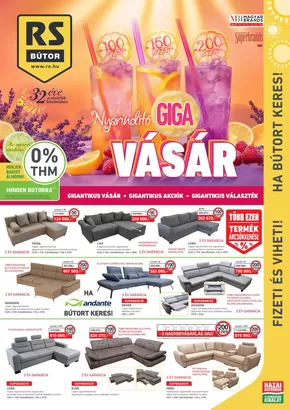 RS Bútor katalógus, Szolnok | Nyárindító GIGA Vásár | 2025-06-04T00:00:00.000Z - 2025-06-18T00:00:00.000Z