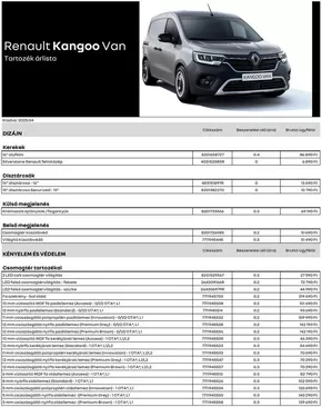 Renault katalógus, Érd | Renault Renault tartozek arlista Kangoo Van | 2025-06-21T00:00:00.000Z - 2026-06-21T00:00:00.000Z