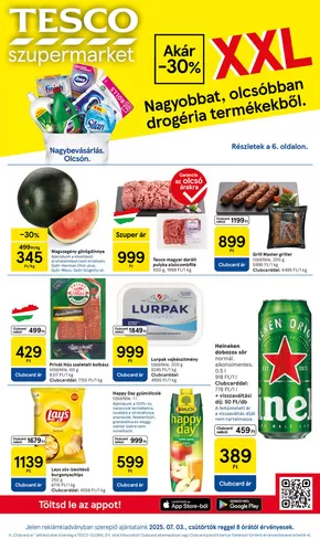 Tesco katalógus, Zirc | Csúcsajánlatok és kedvezmények | 2025-07-03T00:00:00.000Z - 2025-07-09T00:00:00.000Z