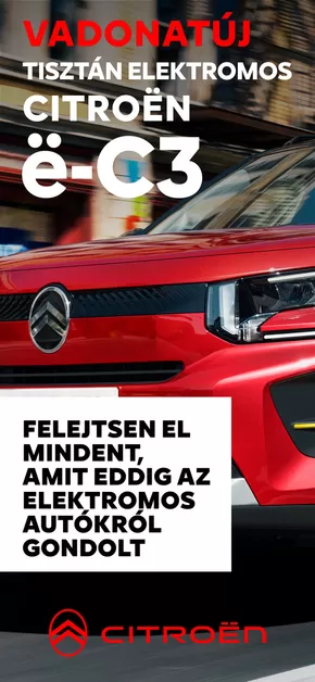 Citroën katalógus, Fót | Új ë-C3 | 2025-01-08T00:00:00.000Z - 2025-06-30T00:00:00.000Z