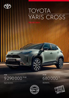 Toyota katalógus | Toyota Új YARIS CROSS | 2025-02-24T00:00:00.000Z - 2026-02-24T00:00:00.000Z