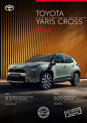 Toyota katalógus | Toyota Új YARIS CROSS | 2025-02-24T00:00:00.000Z - 2026-02-24T00:00:00.000Z