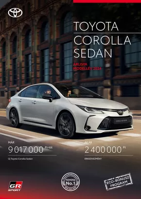 Toyota katalógus | Toyota Corolla Sedan | 2025-02-24T00:00:00.000Z - 2026-02-24T00:00:00.000Z
