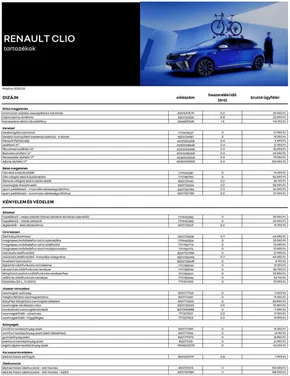 Renault katalógus, Fót | Renault Renault Tartozek arlista Clio | 2025-03-07T00:00:00.000Z - 2026-03-07T00:00:00.000Z