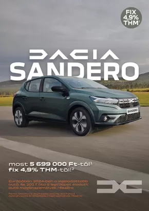 Dacia katalógus, Fót | Dacia Sandero | 2025-01-01T00:00:00.000Z - 2025-12-31T00:00:00.000Z