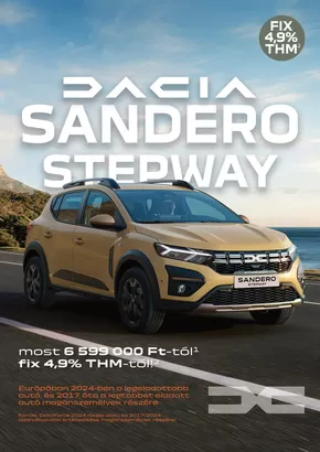 Dacia katalógus, Fót | Dacia Sandero Stepway | 2025-01-01T00:00:00.000Z - 2025-12-31T00:00:00.000Z