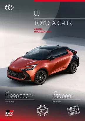 Toyota katalógus, Győr | Új Toyota C-HR Hybrid | 2025-03-25T00:00:00.000Z - 2026-03-25T00:00:00.000Z